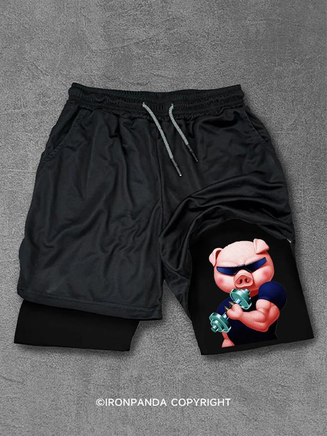 Muscular pig Performance Training Shorts