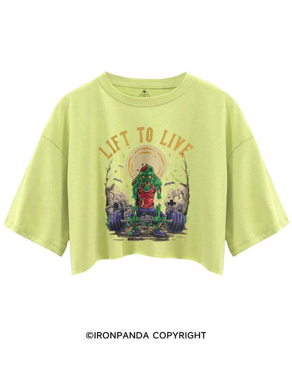 LIFT TO LIVE ZOMBIE  CROP TOPS