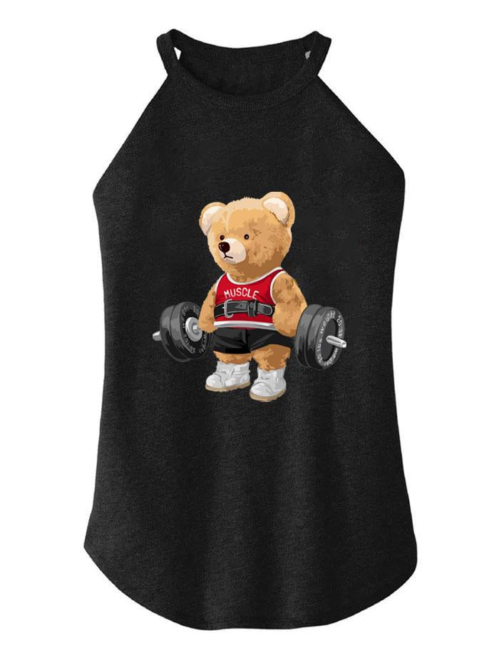 EXERCISE BEAR TRI ROCKER COTTON TANK