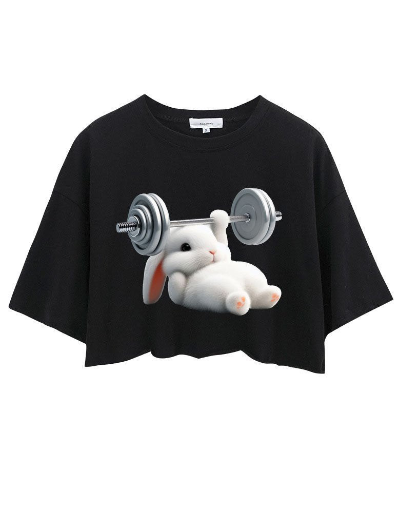 RABBIT ONE-ARM BENCH PRESS CROP TOPS