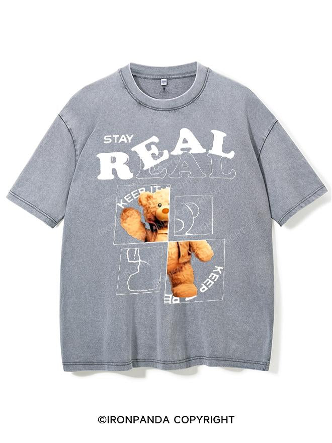 STAY REAL VINTAGE GYM SHIRT