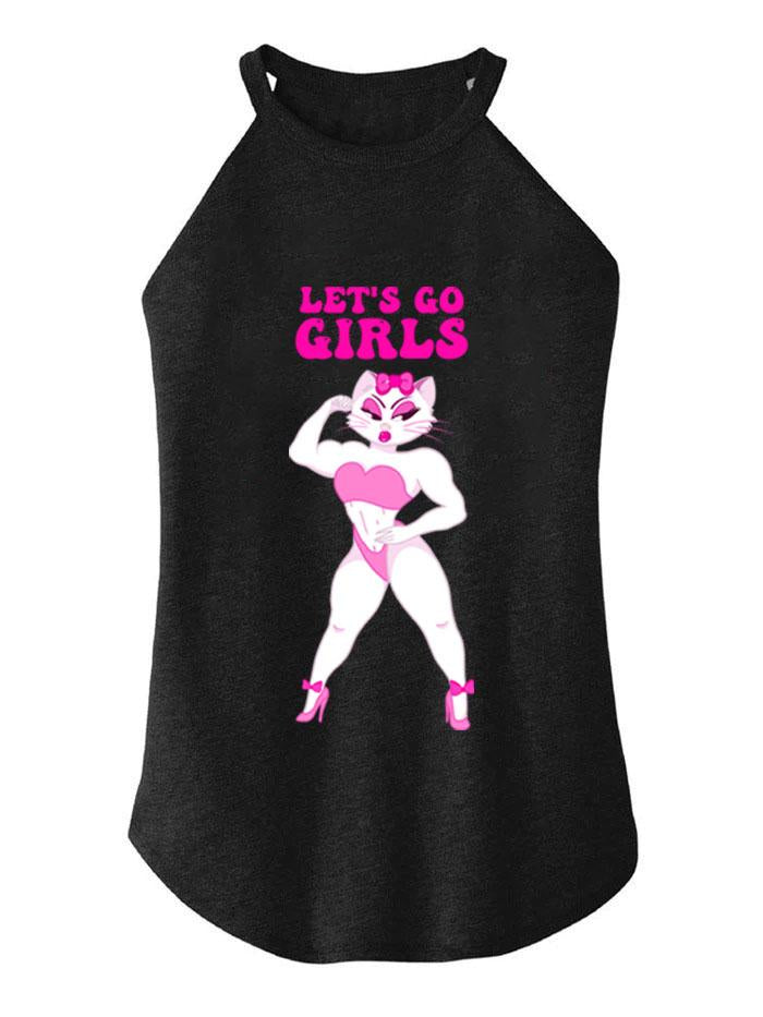 LET'S GO GIRLS TRI ROCKER COTTON TANK