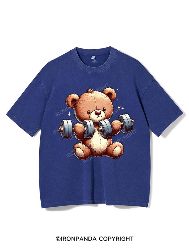 LIFTING TEDDY BEAR VINTAGE GYM SHIRT