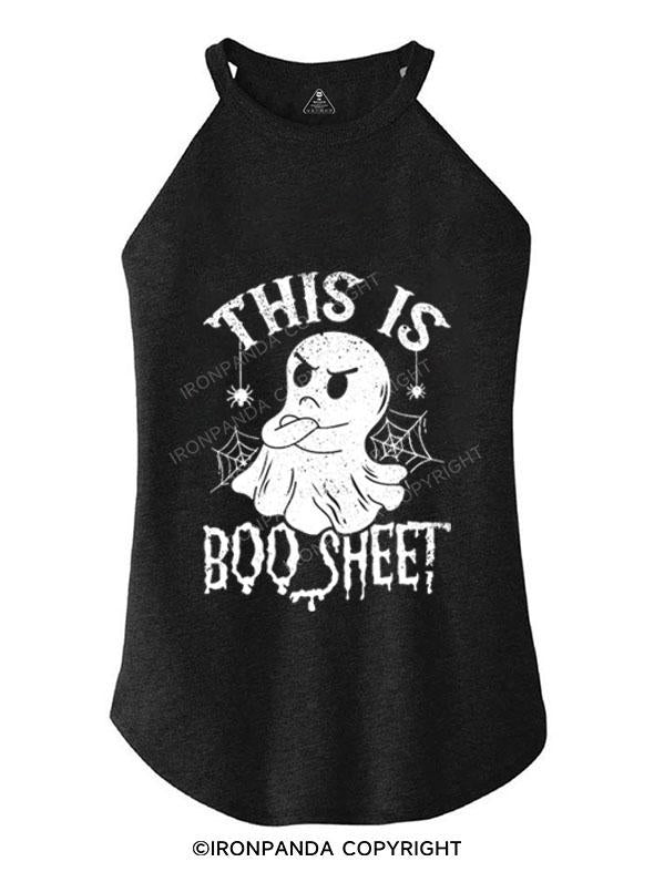 THIS IS BOO SHEET TRI ROCKER COTTON TANK