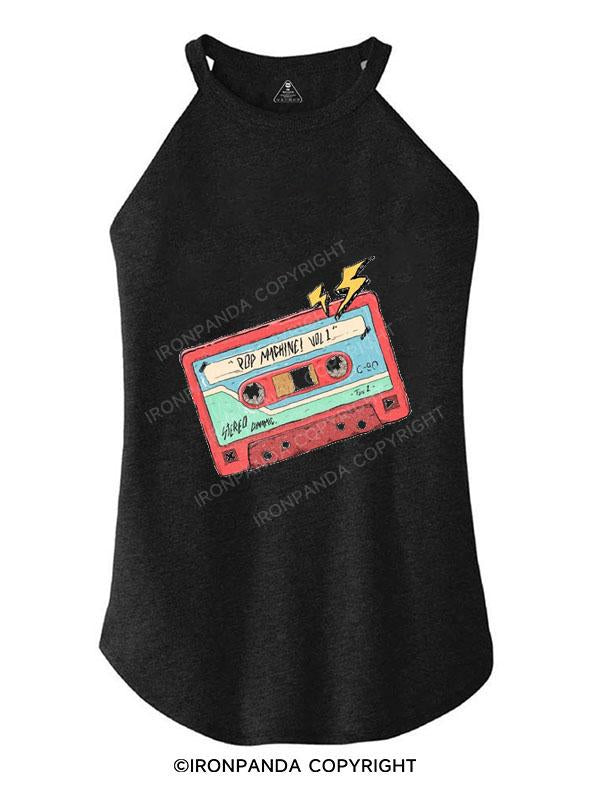 POP MUSIC TAPE TRI ROCKER COTTON TANK