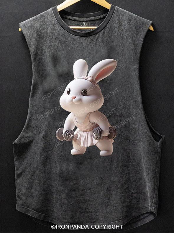 LIFTING BABY BUNNY SCOOP BOTTOM COTTON TANK