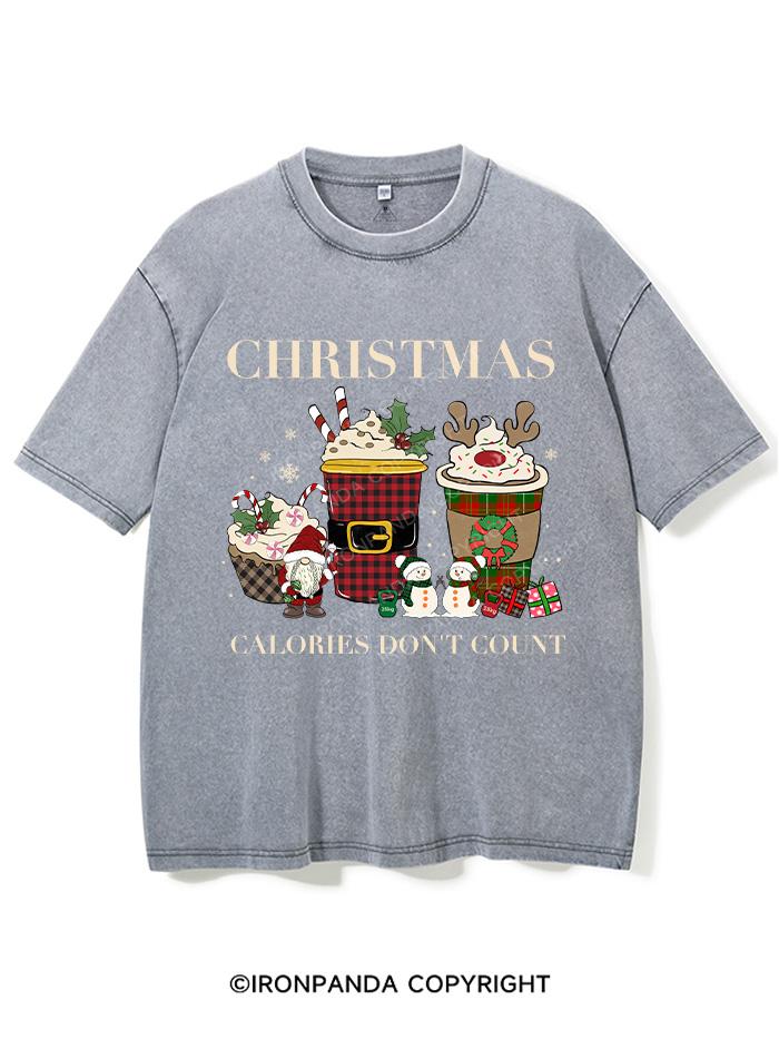 CHRISTMAS CALORIES DON'T COUNT VINTAGE GYM SHIRT