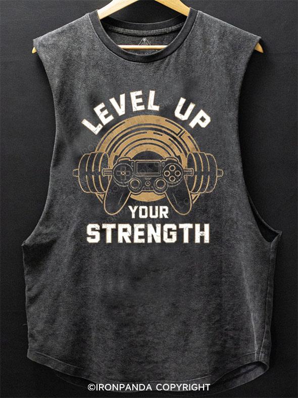 Level Up Your Strength SCOOP BOTTOM COTTON TANK