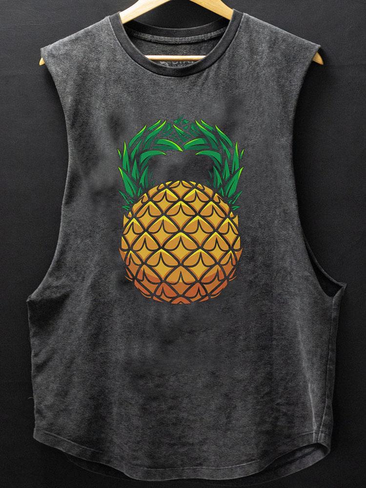 Pineapple Kettlebell Scoop Bottom Cotton Tank