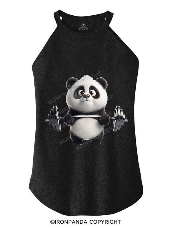 PANDA GOING BEAST MODE TRI ROCKER COTTON TANK