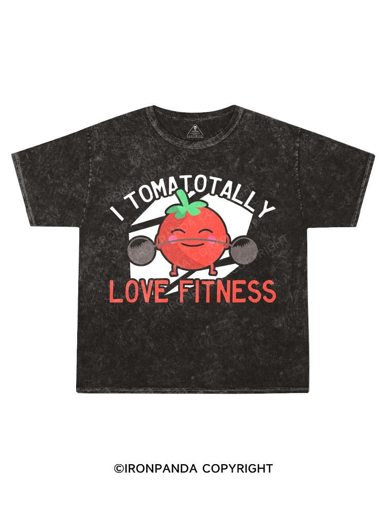 I TOMATOTALLY LOVE FITNESS Kids Washed T-Shirt