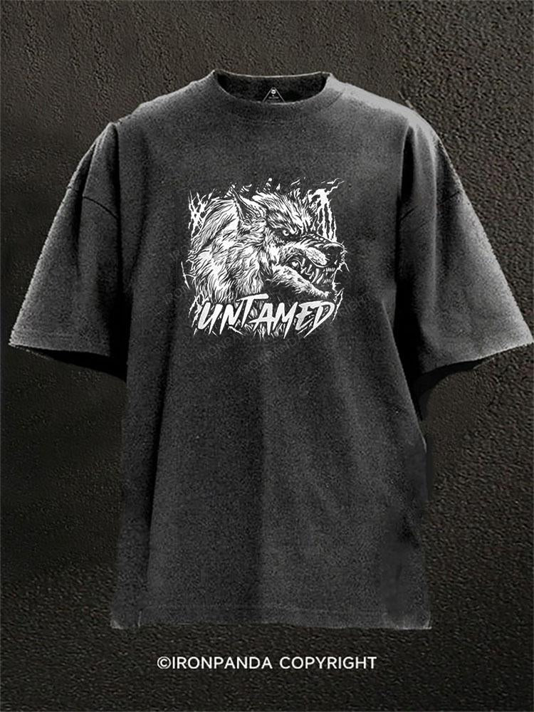 Untamed Wolf Washed Gym Shirt