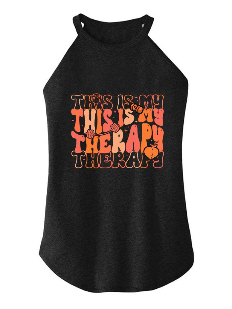 THIS IS MY THERAPY ROCKER COTTON TANK