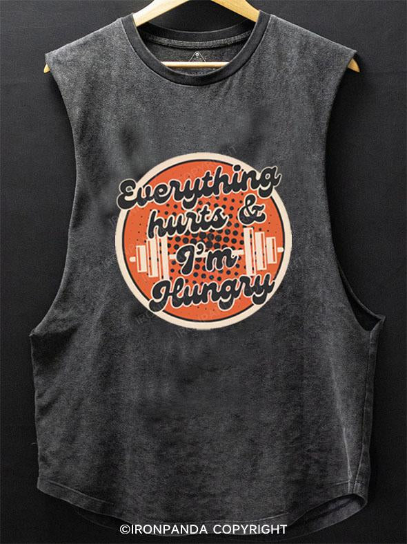 EVERYTHING HURTS & I'M HUNGRY SCOOP BOTTOM COTTON TANK