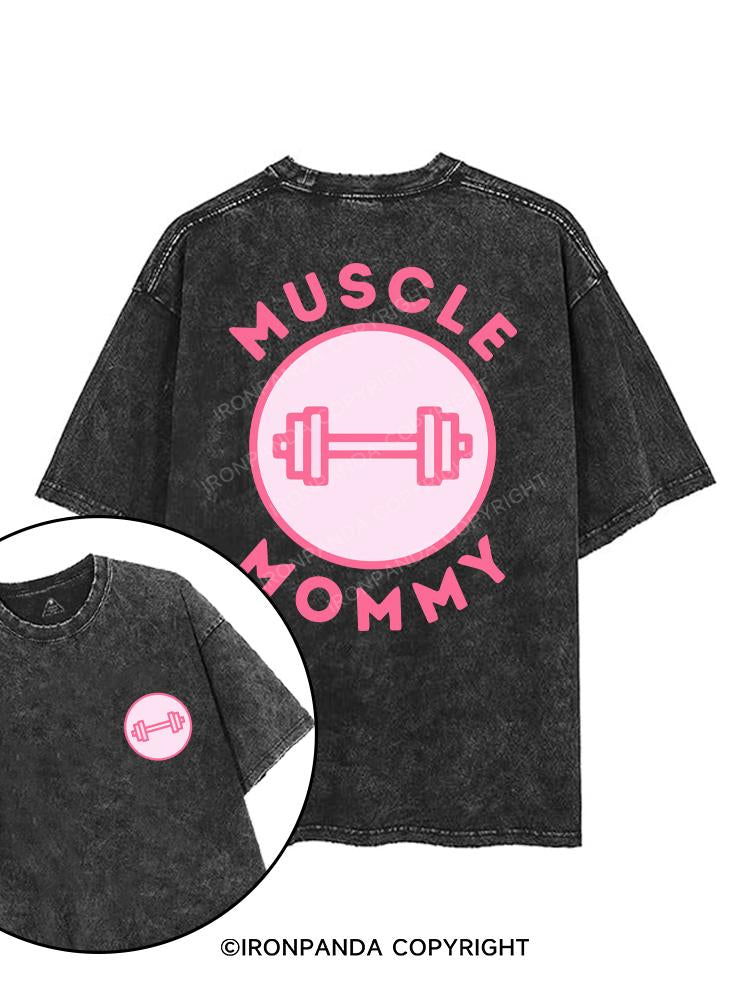 MUSCLE MOMMY PINK printed Gym Shirt