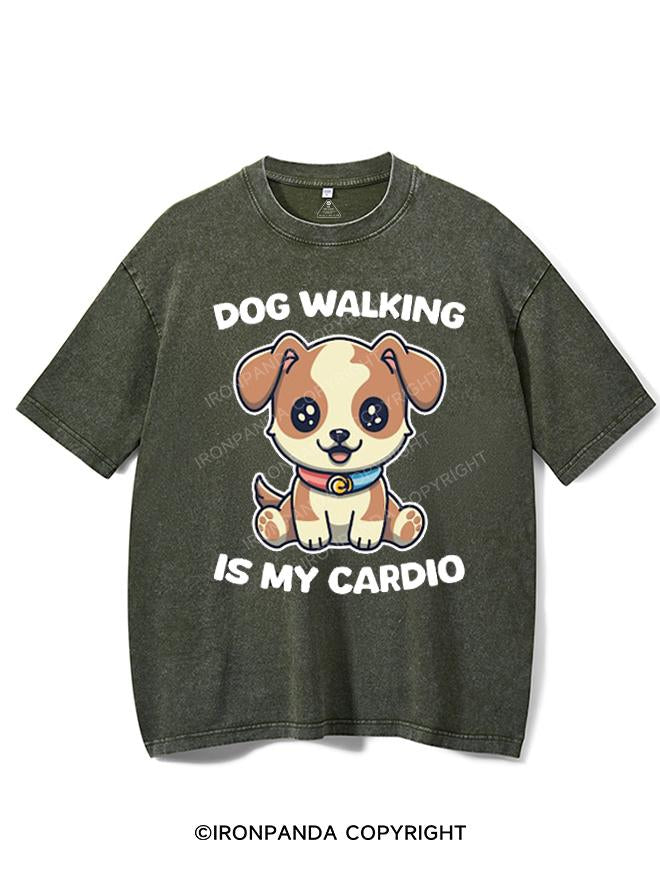 DOG WALKING IS MY CARDIO VINTAGE GYM SHIRT