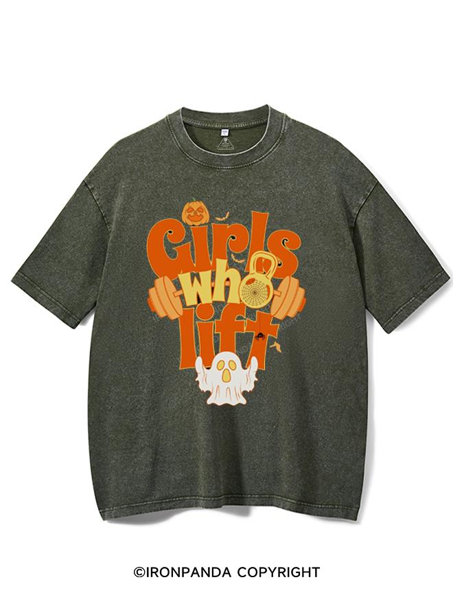 GIRLS WHO LIFT VINTAGE GYM SHIRT