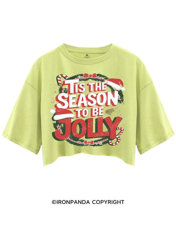 TIS THE SEASON TO BE JOLLY CROP TOPS