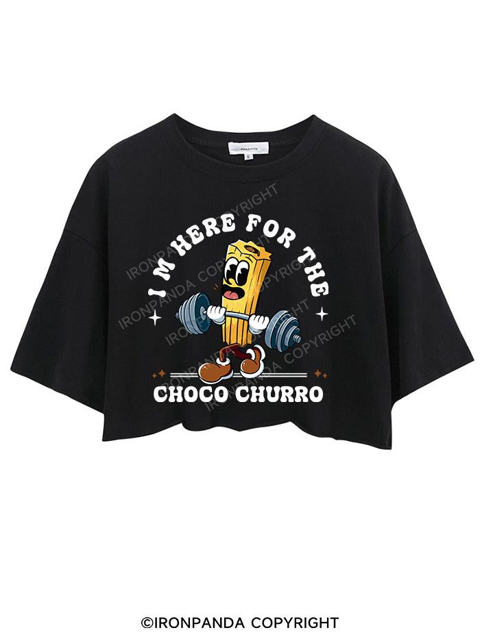 I'M HERE FOR THE CHOCO-CHURRO  CROP TOPS