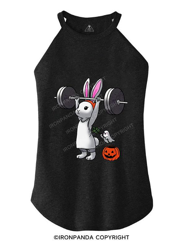 LIFTING RABBIT & NAUGHTY GHOST TRI ROCKER COTTON TANK