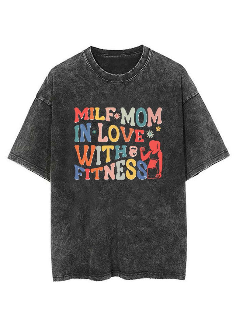 MILF MOM IN LOVE WITH FITNESS VINTAGE GYM SHIRT