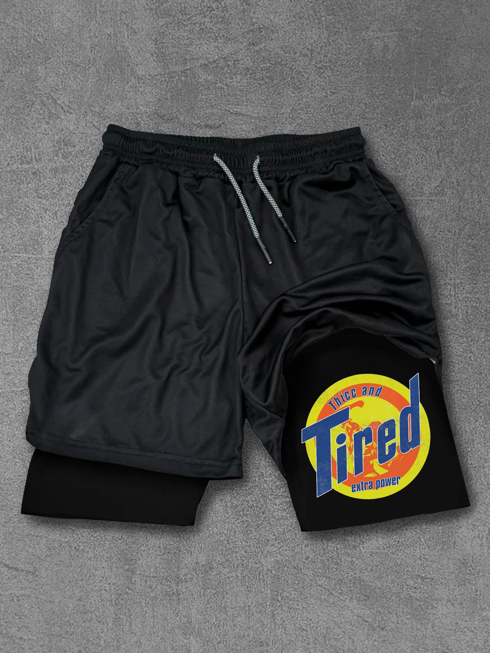 Thicc And Tired Extra Power Performance Training Shorts