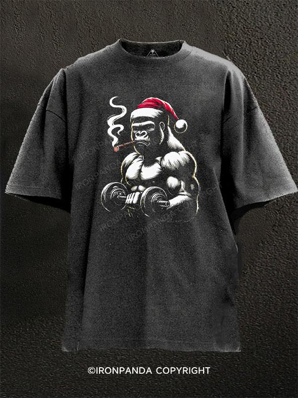 Gorrila Xmas Curls Washed Gym Shirt