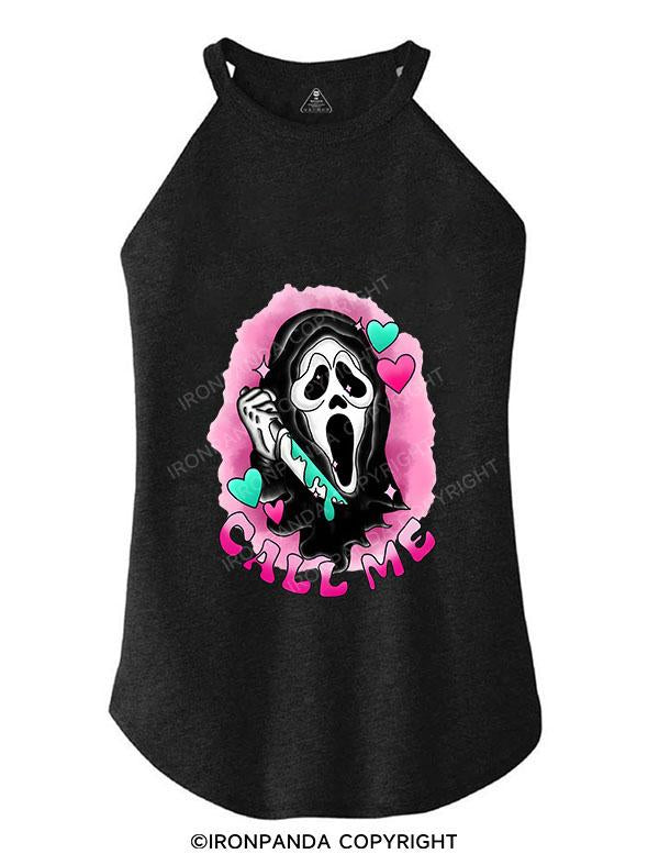 Call me Cute Ghostface TRI ROCKER COTTON TANK