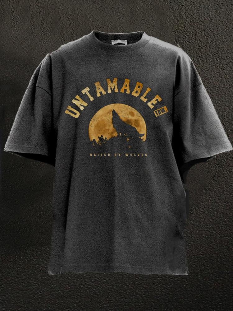 UNTAMABLE WOLVES Washed Gym Shirt