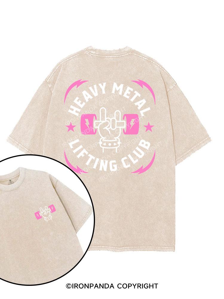 HEAVY METAL LIFTING CLUB printed Gym Shirt