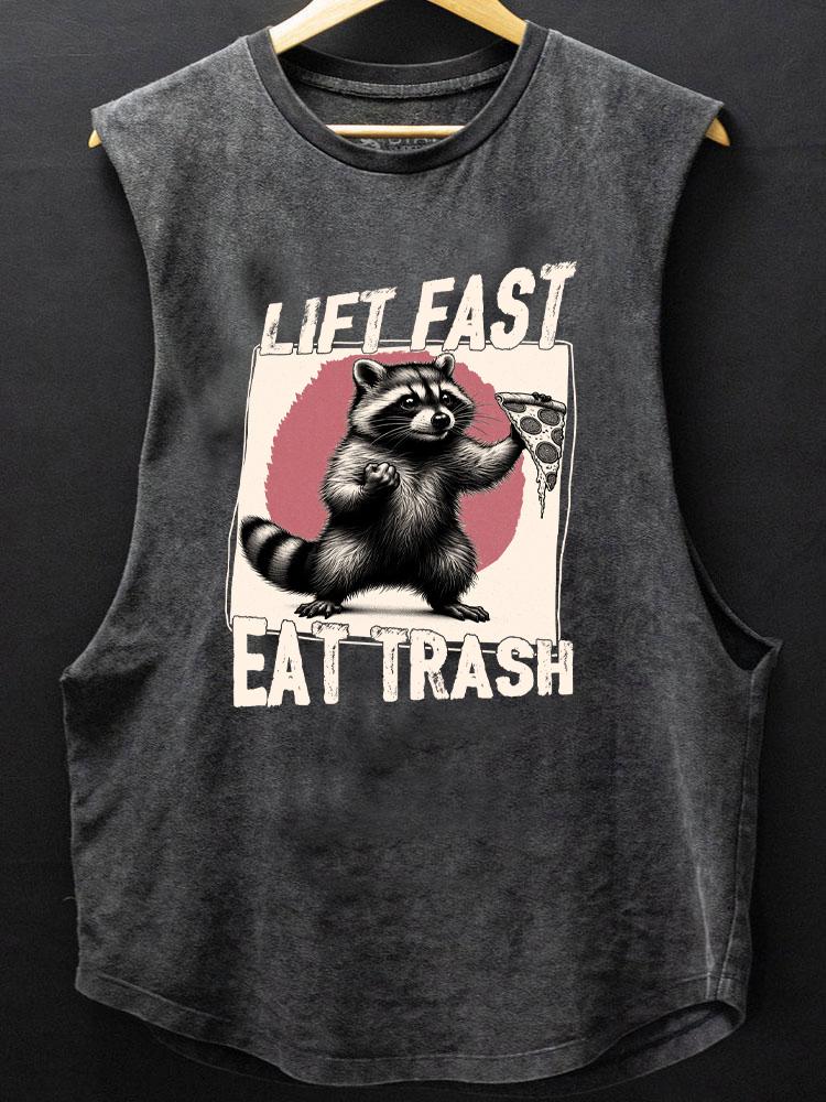 lift fast eat trash SCOOP BOTTOM COTTON TANK