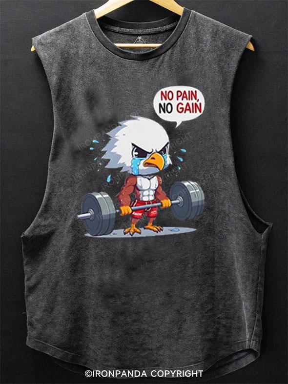 No Pain No Gain eagle SCOOP BOTTOM COTTON TANK