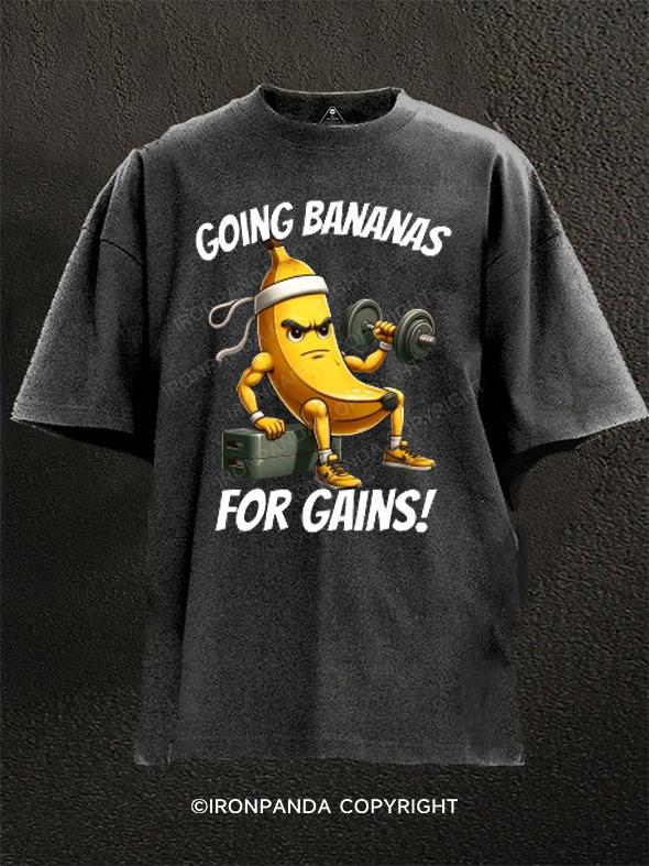 banana working out Washed Gym Shirt