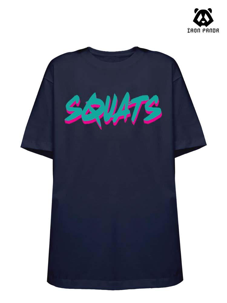 Squats Loose fit cotton  Gym T-shirt