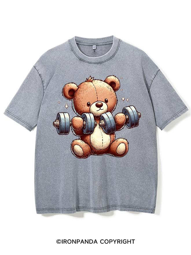 LIFTING TEDDY BEAR VINTAGE GYM SHIRT