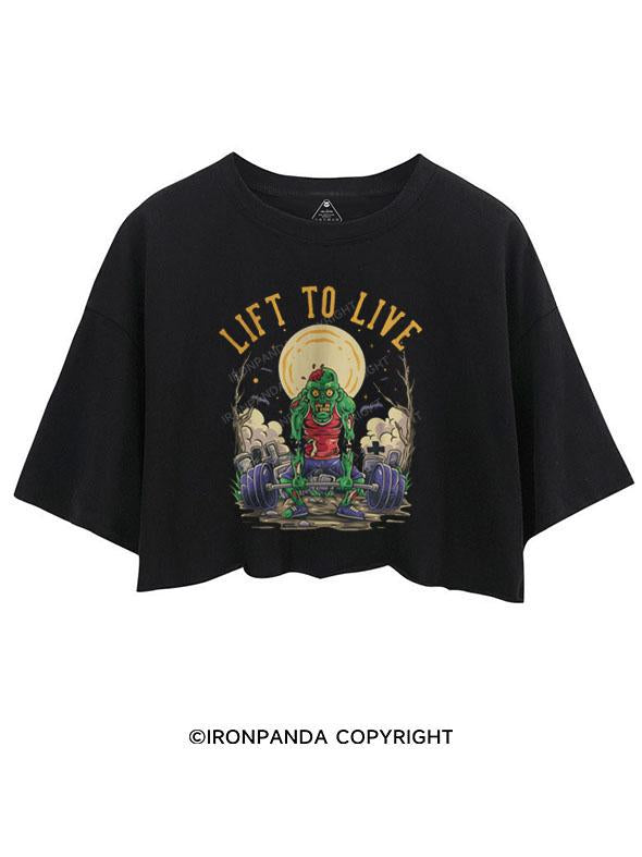 LIFT TO LIVE ZOMBIE  CROP TOPS