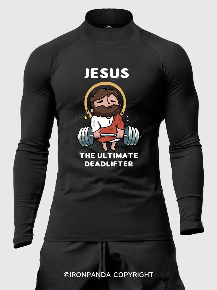 Jesus the Ultimate Deadlifter Men's Fitted Mock