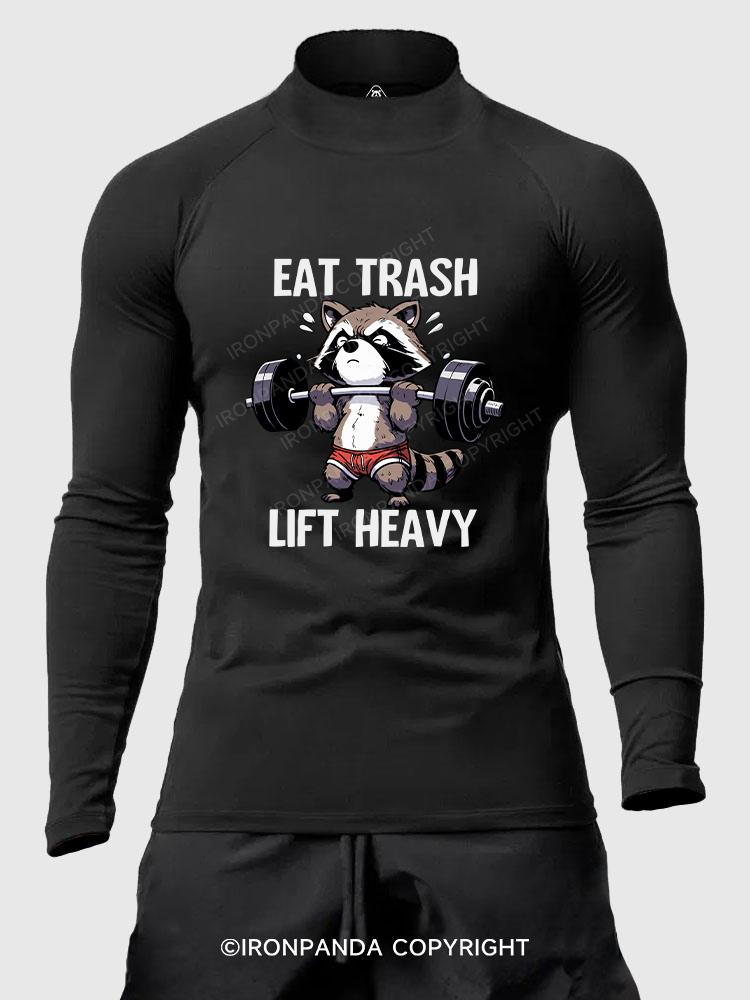 eat trash lift heavy Men's Fitted Mock