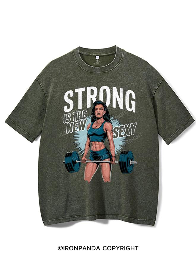 STRONG IS THE NEW SEXY VINTAGE GYM SHIRT