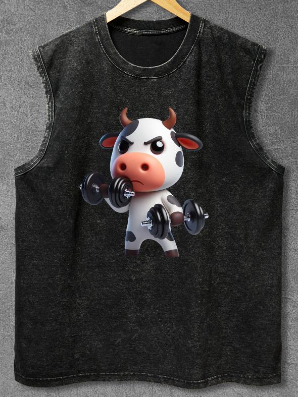 EXERCISE COW Washed Gym Tank