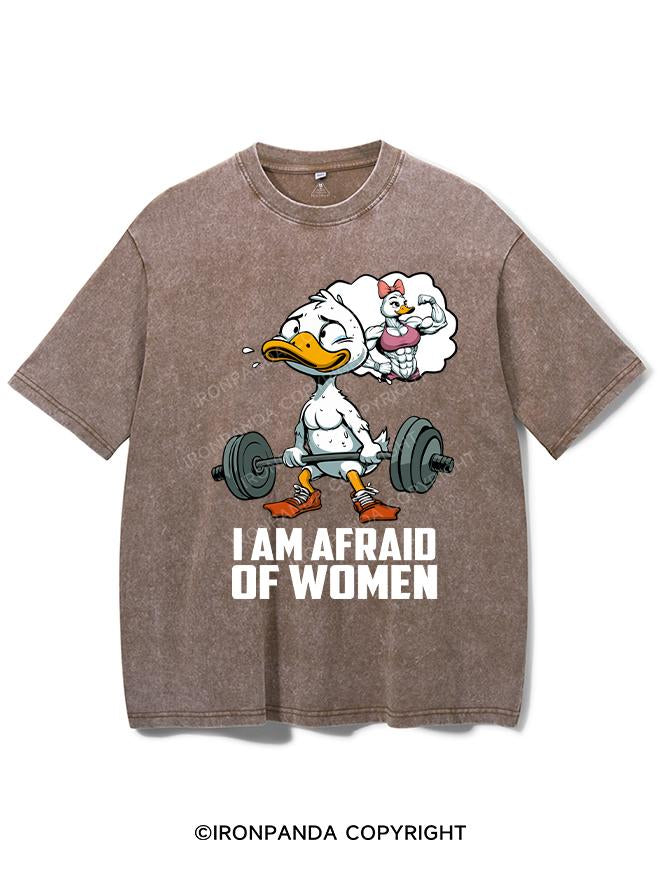 I AM AFRAID OF WOMAN VINTAGE GYM SHIRT