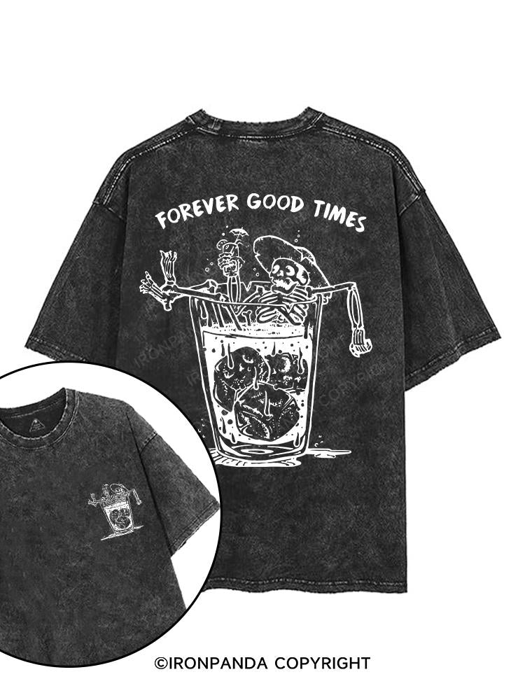 FOREVER GOOD TIMES printed Gym Shirt