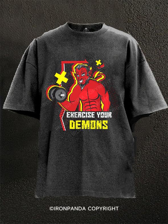 Exercise Your Demons Washed Gym Shirt