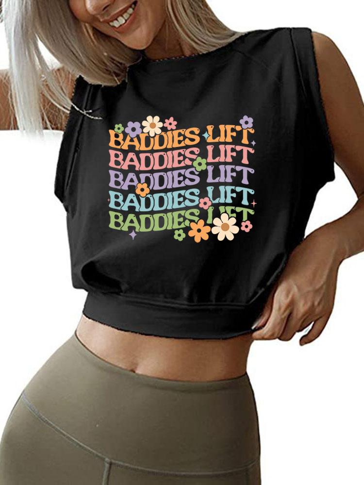 BADDIES LIFT SLEEVELESS CROP TOPS