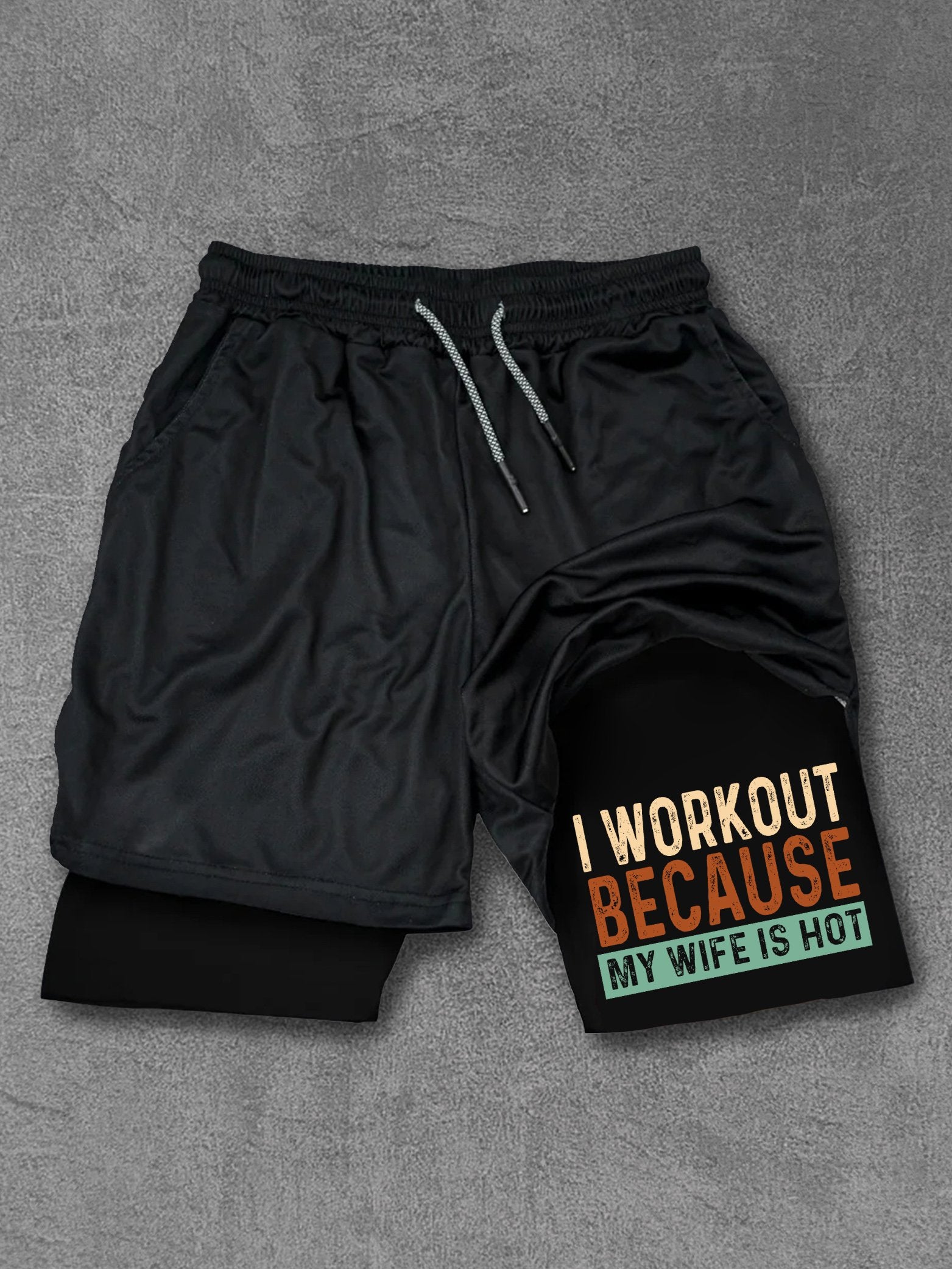 I Workout Because My Wife Is Hot Performance Training Shorts