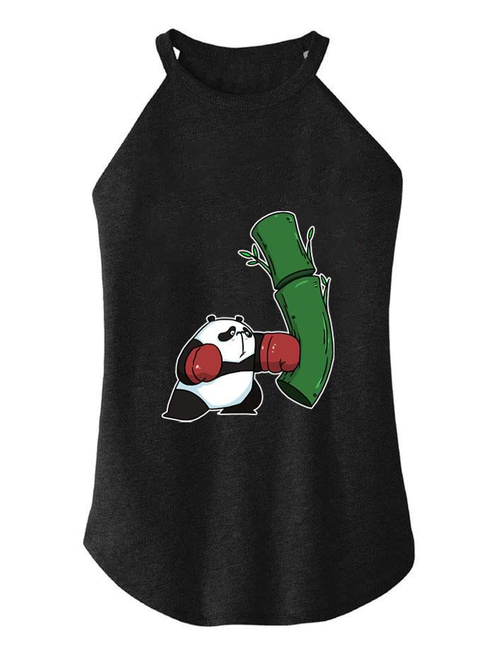 PANDA BOXING BAMBOO ROCKER COTTON TANK