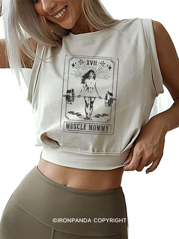 TAROT CARD MUSCLE MOMMY SLEEVELESS CROP TOPS