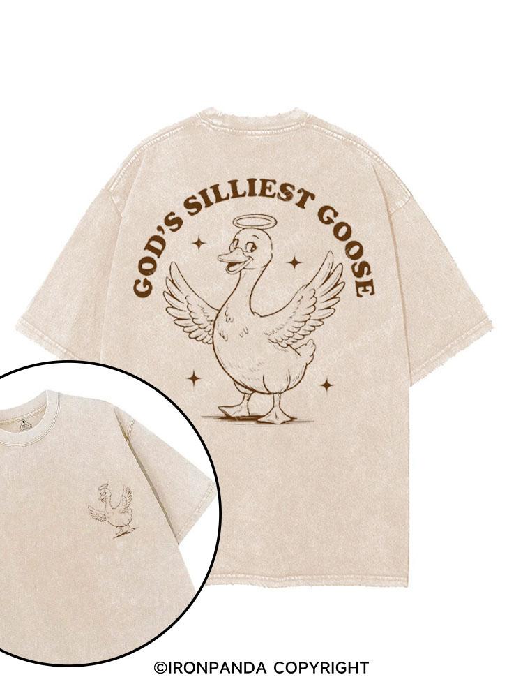 GOD'S SILLIEST GOOSE printed Gym Shirt