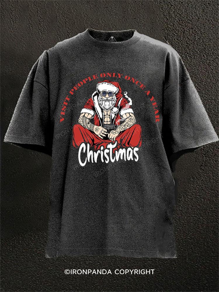 Christmas Washed Gym Shirt