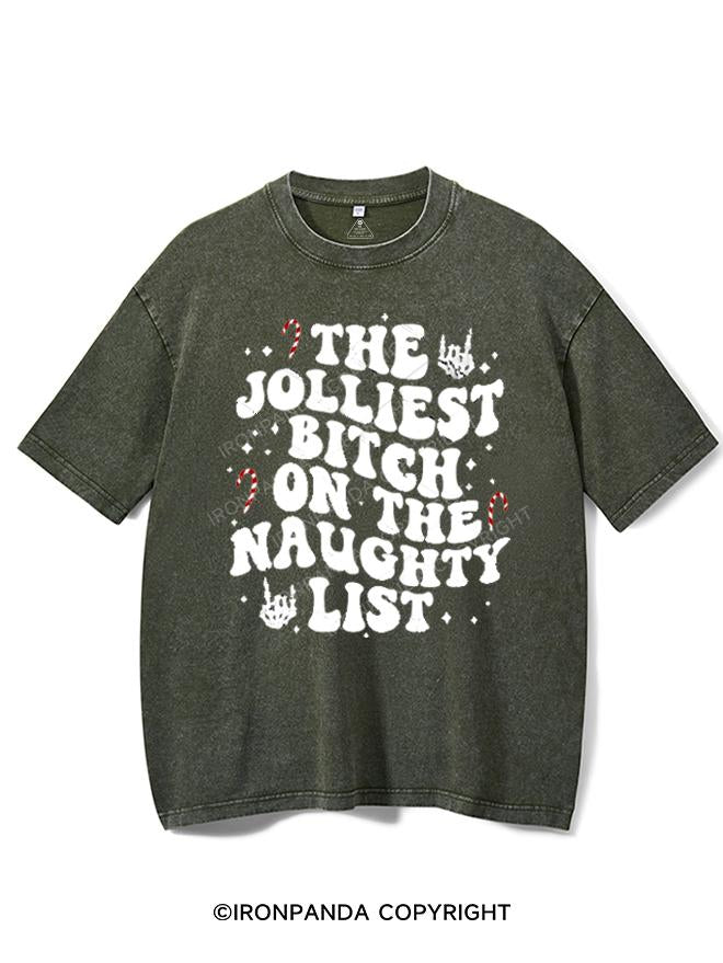 THE JOLLIEST BITCH ON THE NAUGHTY LIST VINTAGE GYM SHIRT